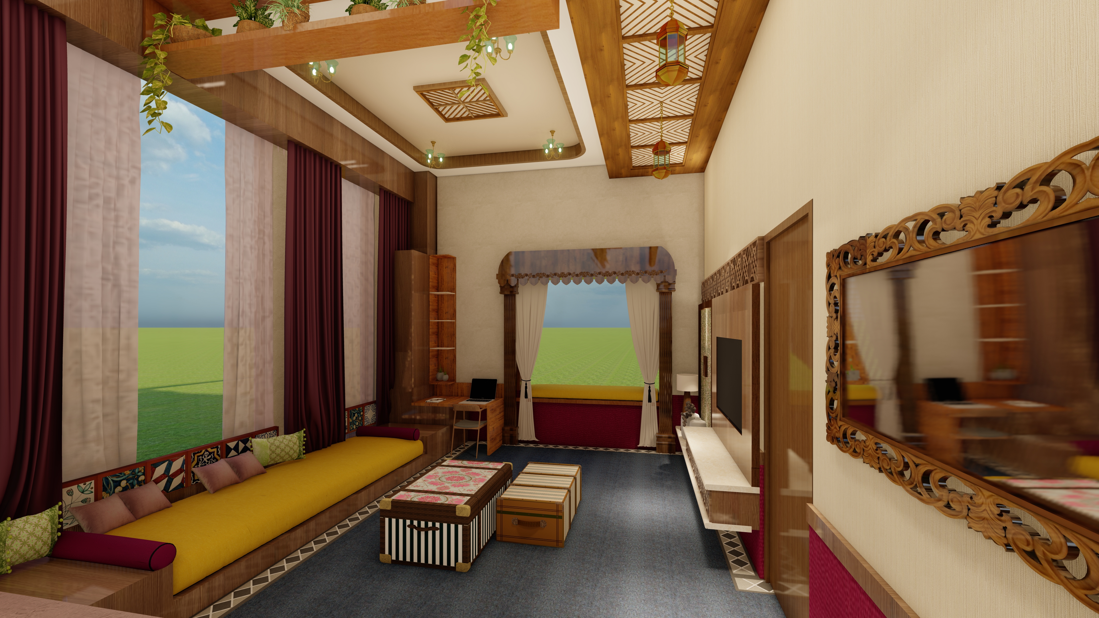Interior de un
                        living