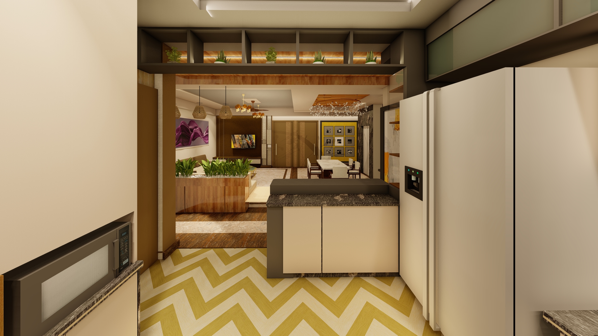 Interior de una
                                            cocina